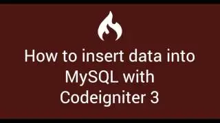 11 How to insert data into MySQL with Codeigniter 3