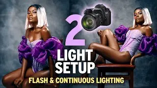 THIS IS A PERFECT 2 LIGHT SETUP STUDIO PHOTOGRAPHY - CANON EOS 6D - GODOX AD600BM - CONTINUOUS LIGHT