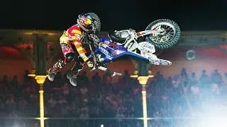 Historic Bike Flip in FMX competition - Red Bull X-Fighters Madrid 2014