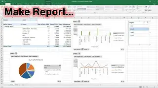 Make a Chart Report in excel using pivot table.