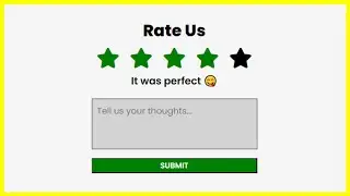 Star Rating System with Emoji using HTML, CSS, and JavaScript | Use it on a Website | step by step