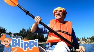 Blippi Goes Kayaking and Makes Sandcastles at the Beach! | Educational Videos For Kids