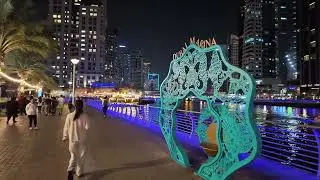 Dubai Night Walking Tour 4K