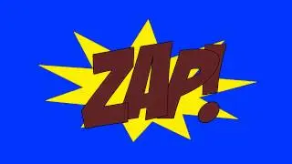 Comic Book Zap - Free Animation Footage Green Screen