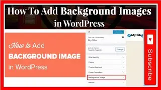 How to add Background Cover in Wordpress Site | How to Change Cover in Wordpress Site | #Wordpress