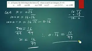 converting Repeating decimal numbers to fractions by harmtedy