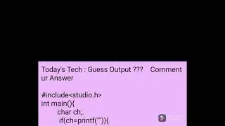 Today's Tech Question