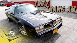 Driving an updated 1977 Pontiac Trans Am SE at V8 Speed and Resto Shop V8TV