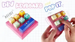 DIY Mini Paper Squishy Keyboard Push Pop It [FREE TEMPLATE]