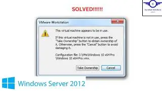 How to resolve "This virtual machine appears to be in use" error in VMware Workstation