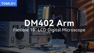 TOMLOV DM402 Arm Flexible 10 LCD Digital Microscope,