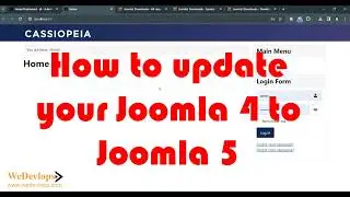 How to upgrade your Joomla 4 website to version Joomla 5 website