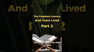 Prophet Country and Years Lived  Details part 2 
