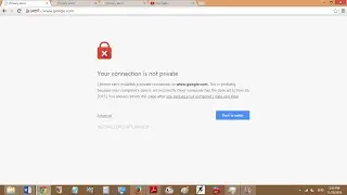 Your Connection is not Private Privacy Error Google Chrome Fix