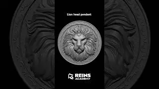 Lion head pendant Zbrush Sculpting CAD jewellery design #vishalrein #reinsacademy #3dprinting