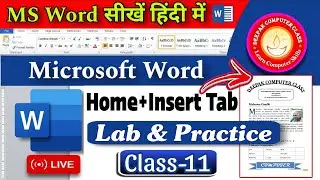 Ms Word Home and Insert Tab | Microsoft word 2010 2007 Home and Insert Tab menu in Hindi