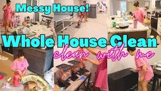 *MESSY* WHOLE HOUSE CLEAN WITH ME 2024 | HOURS OF DEEP SPEED CLEANING MOTIVATION | REAL LIFE MESS