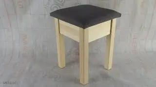 ✅ Табурет с мягким сиденьем своими руками | Как сделать | Wooden stool diy | Hocker