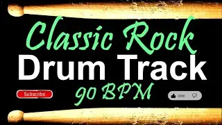 Classic Rock Drum Beat, 90 BPM Drum Track Bass Guitar Drums for Song Creation 🥁 317