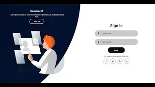 Responsive Login | Logout landing page using HTML | CSS | JAVASCRIPT