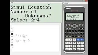 Classwiz How-To: Solving Simultaneous Equations