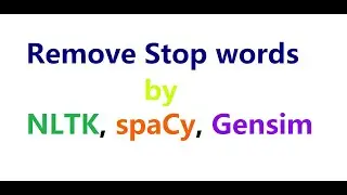 How to remove stop words from any text in python