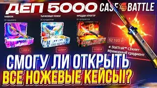 Смогу ли с 5k ОТКРЫТЬ ВСЕ НОЖЕВЫЕ КЕЙСЫ на CASEBATTLE | КЕЙСБАТЛ!?