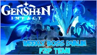 GENSHIN IMPACT - STORMTERROR DVALIN - WEEKLY BOSS DRAGON FIGHT - F2P TEAM || OPEN BETA GAMEPLAY PC