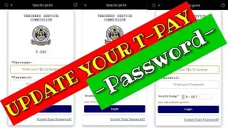 TSC T-PAY new password policy step by step guide on how to update your password on tpay portal