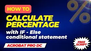 How to calculate Percentage in a Fillable PDF Form | Adobe Acrobat Pro