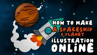 🚀🪐How To Create An Illustration Online | SPACE ILLUSTRATION TUTORIAL