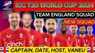 ICC T20 World Cup 2024 - England Team Squad l T20 World Cup 2024 Date, Time, Vanue l T20 WC 2024...