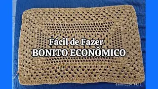 TAPETE DE BARBANTE MUITO FÁCIL E ECONÔMICO.