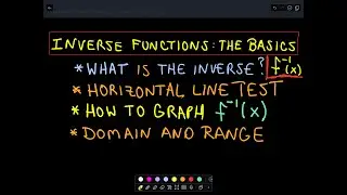 Inverse Functions - The Basics!