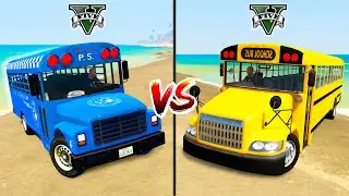 School Bus vs Prison Bus in GTA 5 - which is best?