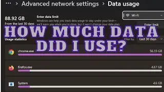 How to check WiFi data usage on computer