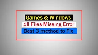 How to Fix All .DLL file Missing Error in Windows PC (windows 10/8.1/7) | ✔3MIN