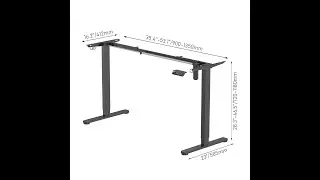 How to Install Height Adjustable Electric Standing Desk Frame with 3-Memory Positions Control Panel