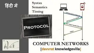 1.1.3 What is protocol in computer network with example  - Hindi I Syntax I Semantics I Timing