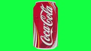 Coca-Cola Can Green Screen Logo Loop Chroma Animation