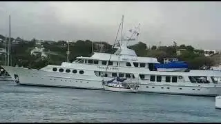 Mega yacht Michaela Rose hits sailboat at Prickly bay