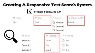 Notion Formulas 2.0: Using the Contains() Function To Create A Responsive Text Search System