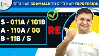 6.10 Regular Grammar to Regular Expression Conversion Directly | Theory of Computation | TOC