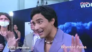 Brandon Parea talks about how he and Jordan Peele had a moment at the  NOPE at the world premiere!