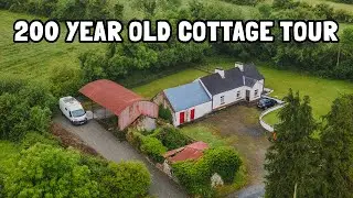 HOME TOUR - abandoned off grid Irish farm cottage.