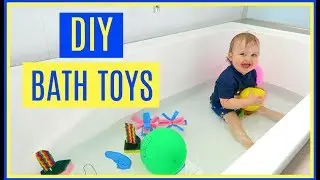 3 DIY BATH TOYS | HOW TO MAKE SPONGE BOMBS AND BOATS