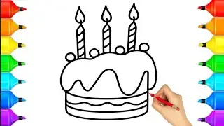 HOW TO DRAW CAKE DRAWING VERY EASY STEP BY STEP