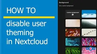 How to disable user theming in Nextcloud