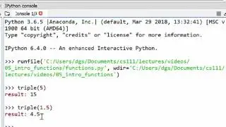 Introduction to Functions (using Spyder)