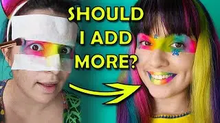 Neon RAINBOW TAPE makeup trend - the easy way out?! 🌈